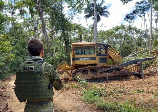 Ibama e PRF desmontam acampamento de garimpeiros nas terras Yanomami - Foto: Ibama/Divulgação