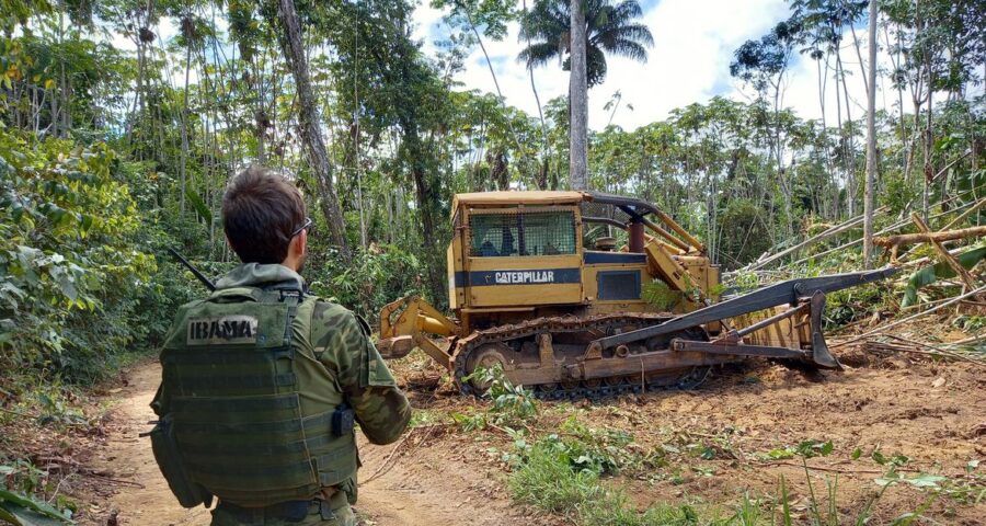 Ibama e PRF desmontam acampamento de garimpeiros nas terras Yanomami - Foto: Ibama/Divulgação