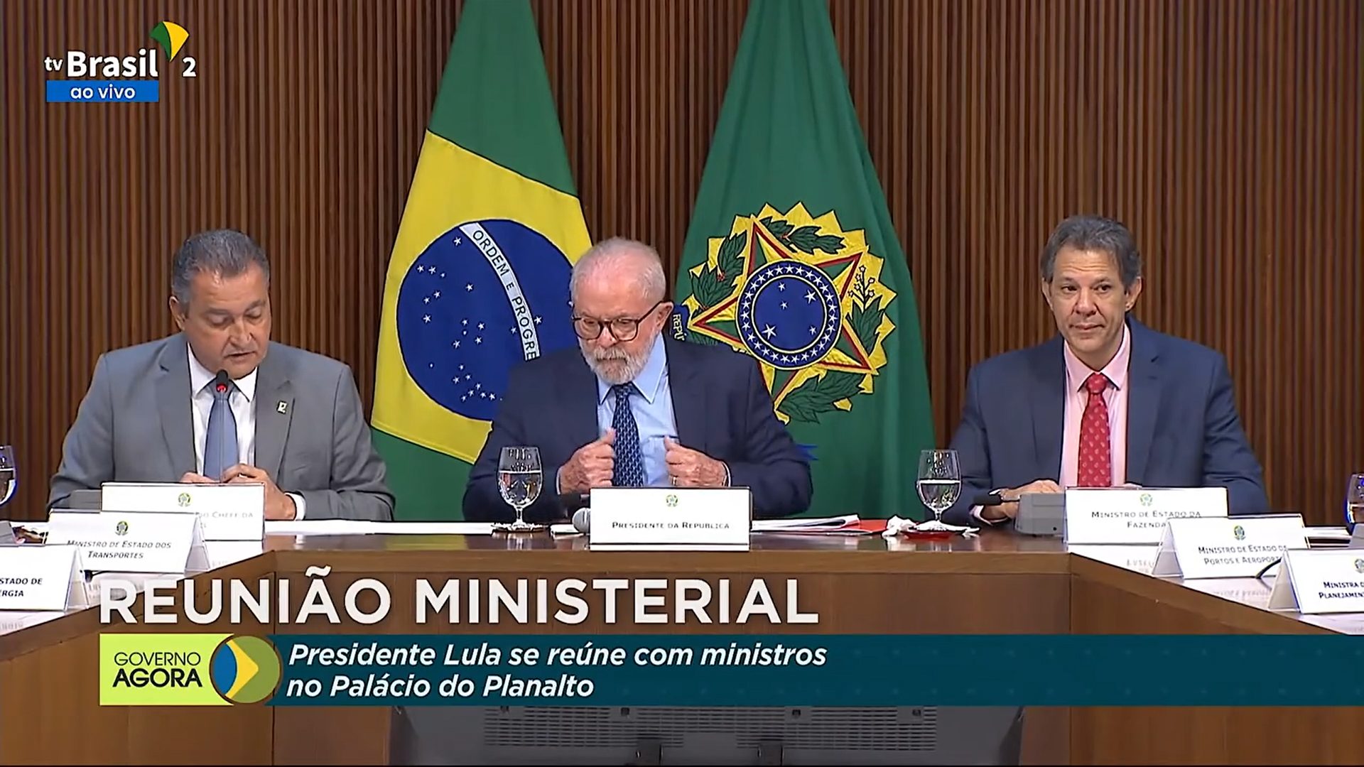 Encontro de Lula com ministros ocorreu no Palácio do Planalto - Foto: Reprodução/TV Brasil