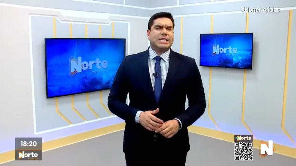 O Norte Notícias foi apresentado por Clayton Pascarelli - Foto: Reprodução/TV Norte Amazonas