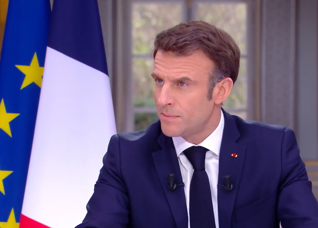 Declaração de Macron ocorreu durante entrevista na TV - Foto: Reprodução/Twitter @EmmanuelMacron