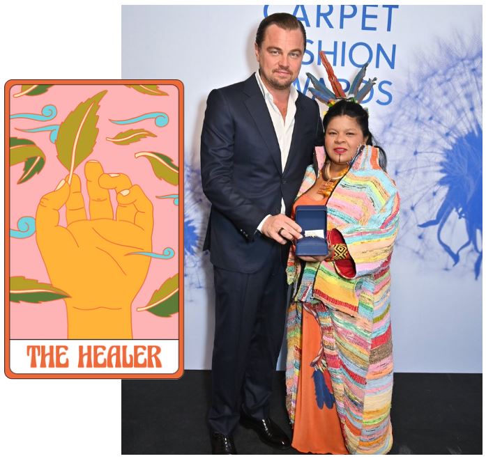 Ministra dos Povos Indígenas recebeu prêmio 'The Healer' - Foto: Reprodução/Green Carpet Fashion Awards