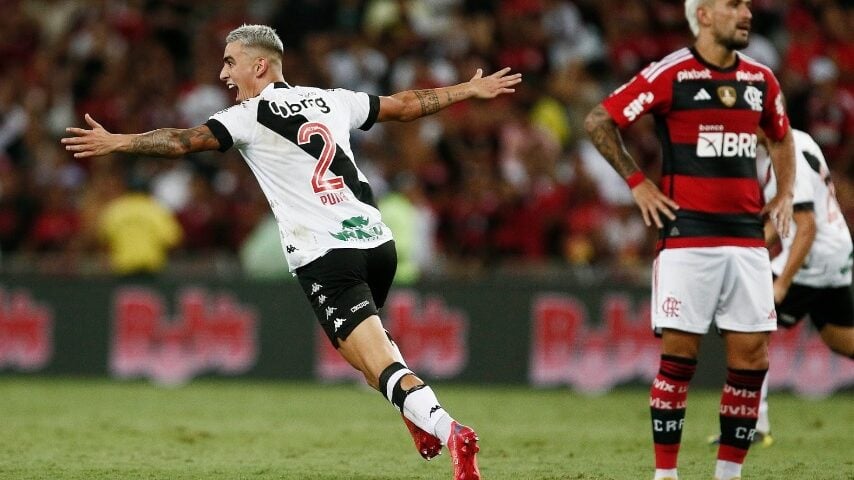 Zagueiro Pumita Rodríguez marcou o golaço da vitória do vasco - Foto: Daniel Ramalho/Vasco/divulgação