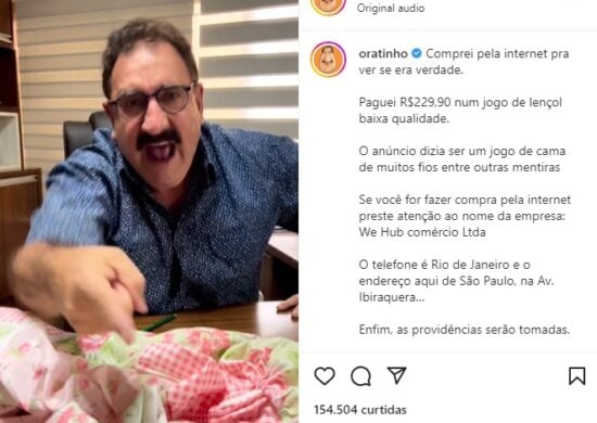 Ratinho se revolta ao revelar golpe do lençol - Foto: Reprodução/Instagram @oratinho