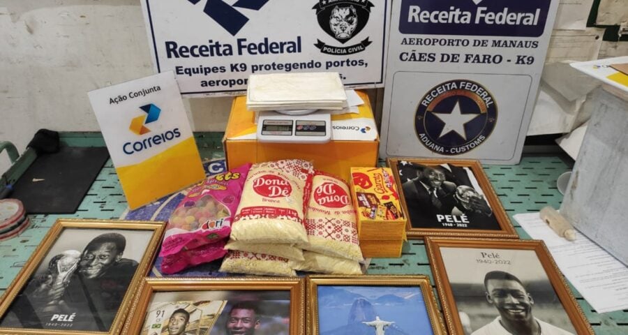 receita federal apreende drogas quadro pelé manaus