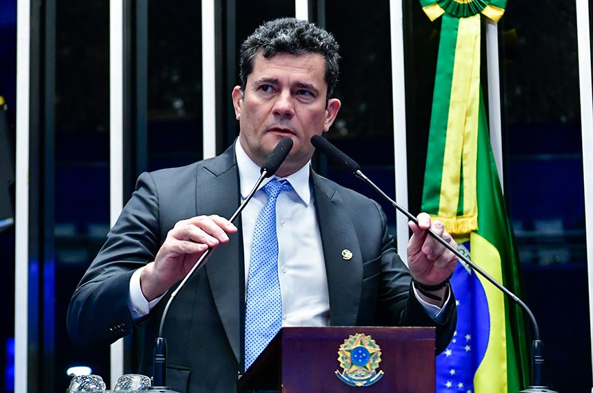 O senador Sergio Moro foi denunciado pelo crime de calúnia, pois disse que ia “comprar um habeas corpus do Gilmar Mendes”. - Foto: Reprodução/Senado Federal