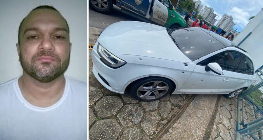 Suspeitos disparam 20 tiros em carro de luxo