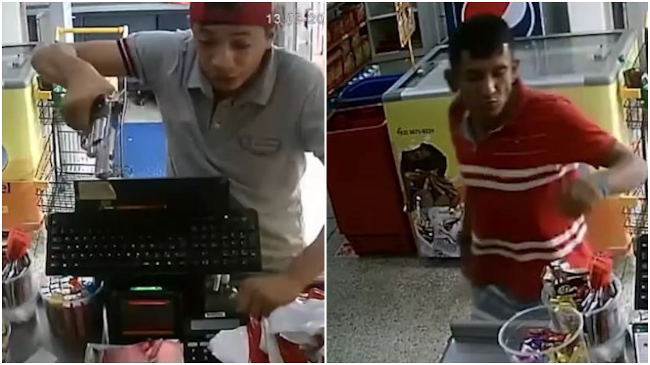 Dois suspeitos flagrados assaltando mercadinho são presos em Manaus