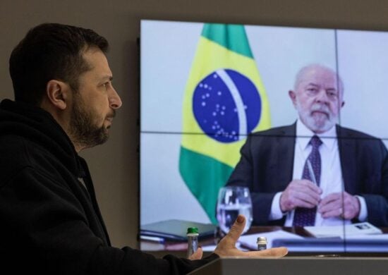 Foto de ligação entre Zelensky e Lula foi postada nas redes sociais do ucraniano - Foto: Reprodução/Instagram @zelensky_official