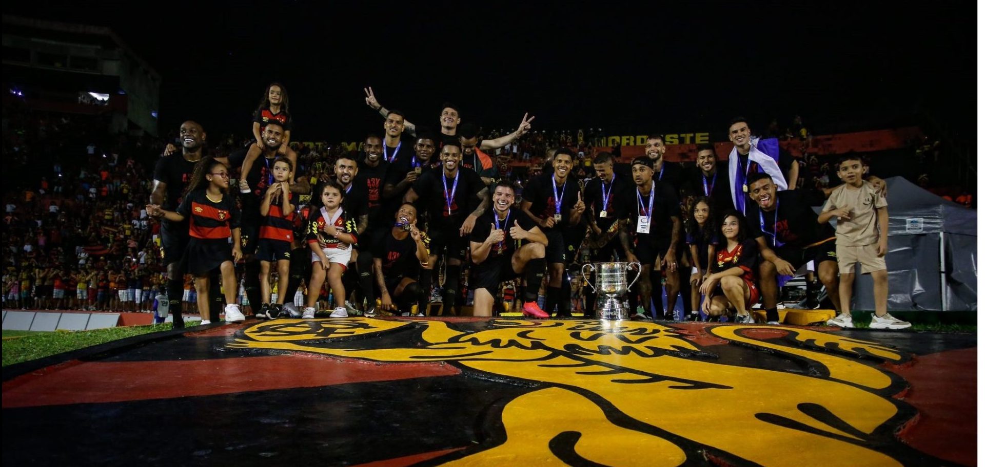 Sport Club conquista o título do Campeonato Pernambucano 2023. - Foto: Reprodução/Twitter @sportrecife