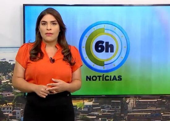 Jornal 6h Notícias foi apresentado por Samira Benoliel – Foto: Reprodução/TV Norte Amazonas.