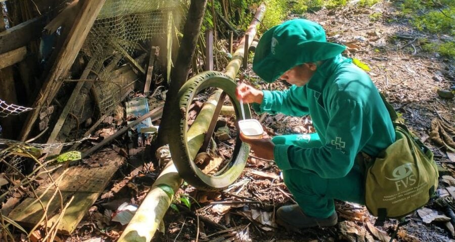 Principal meio de combater a dengue é eliminar focose de criadouros do mosquito transmissor - Foto: Divulgação/FVS-RCP