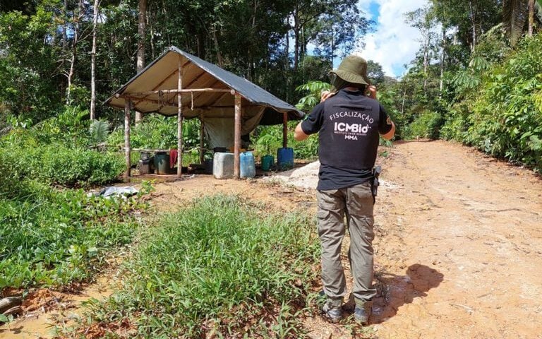 Garimpeiros são presos durante Operação Novo Eldorado no sul do Amazonas - Fiscais desabilitaram cinco garimpos - Foto: ICMBio