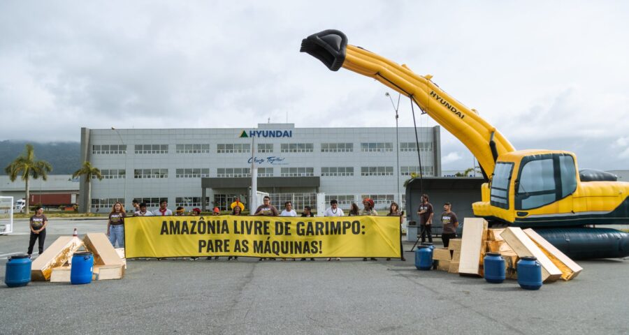 Greenpeace cobra Hyundai sobre venda e controle de escavadeiras utilizadas para garimpo ilegal - Foto: Tuane Fernandes / Greenpeace Brasil