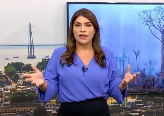 Jornal 6h Notícias foi apresentado por Samira Benoliel – Foto: Reprodução/TV Norte Amazonas.