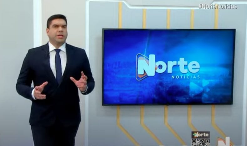 O Norte Notícias foi apresentado por Clayton Pascarelli - Foto: Reprodução/TV Norte Amazonas