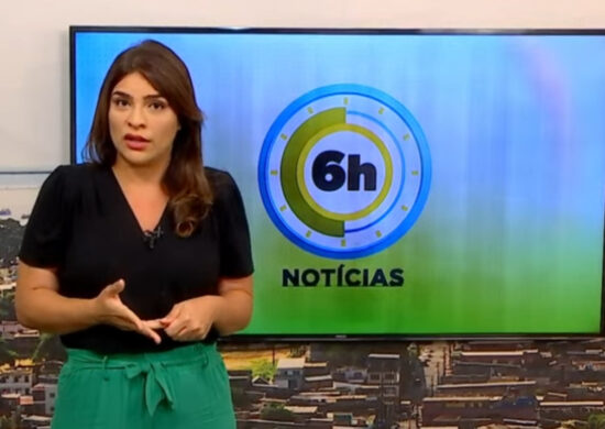 Jornal 6h Notícias foi apresentado por Samira Benoliel – Foto: Reprodução/TV Norte Amazonas.