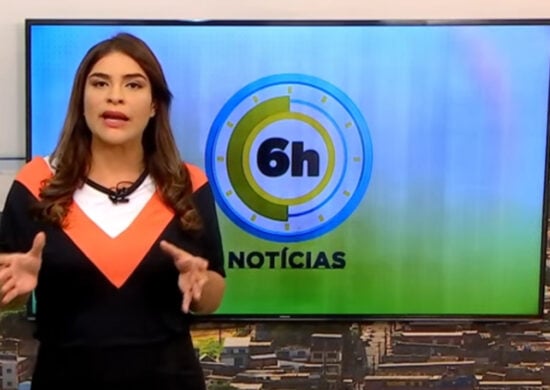 Jornal 6h Notícias foi apresentado por Samira Benoliel – Foto: Reprodução/TV Norte Amazonas.