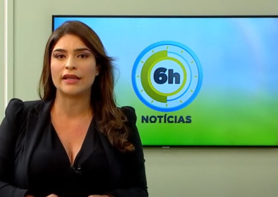 Jornal 6h Notícias foi apresentado por Samira Benoliel – Foto: Reprodução/TV Norte Amazonas.