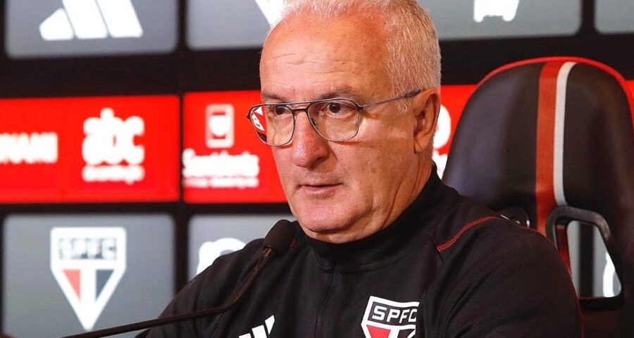 Dorival Júnior em sua apresentação oficial como técnico do time Tricolor. Foto: Reprodução/Twitter @SaoPauloFC