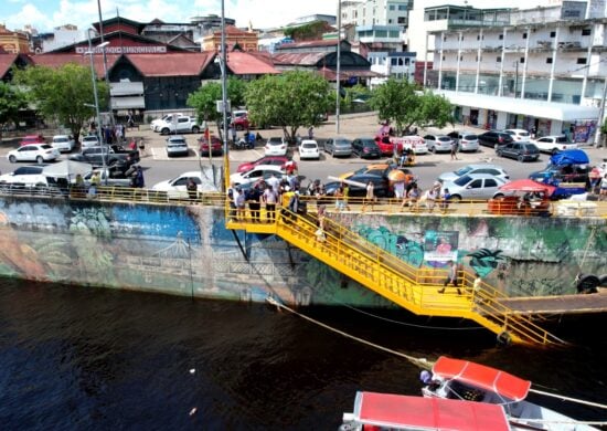 Escadarias da orla da Manaus Moderna e Rio Negro - Foto: Divulgação/Seminf