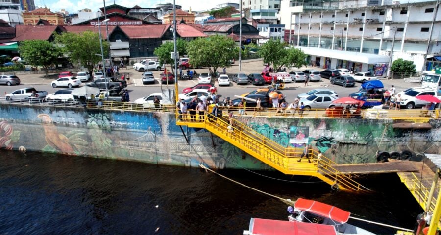 Escadarias da orla da Manaus Moderna e Rio Negro - Foto: Divulgação/Seminf