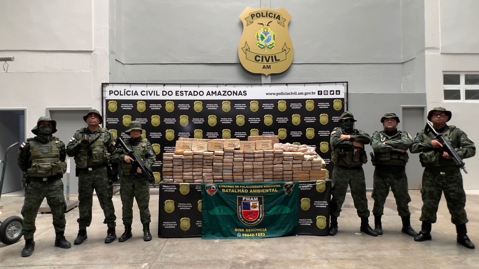 Drogas apreendidas seriam levadas para o Pará - Foto: Divulgação/PMAM