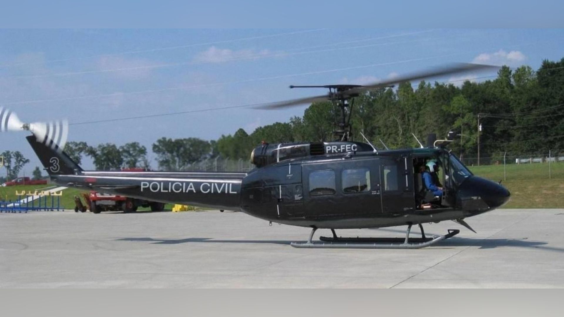 Caveirão voador também serviu na força de segurança pública nos EUA - Foto: Divulgação/PC-RJ