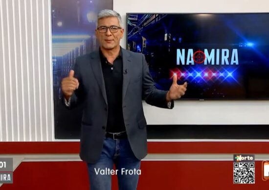 O Programa Na Mira é apresentado por Valter Frota. Foto: Reprodução/TV Norte Amazonas