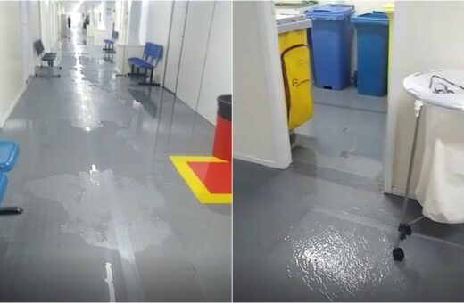 Corredores da ‘Maternidade de Lona’ alagam após forte chuva em Boa Vista-RR