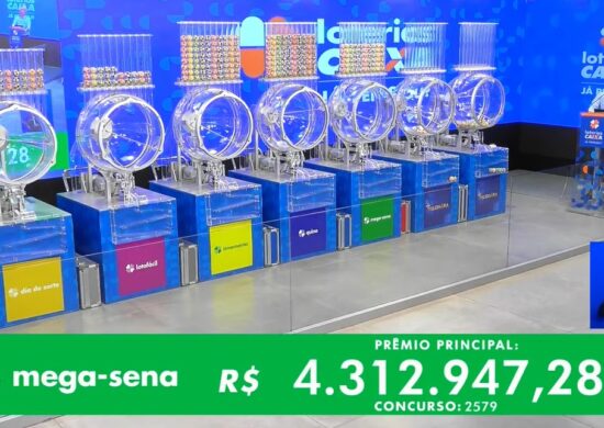 Concurso Mega-Sena 2579 sorteia mais de R$ 4 milhões - Foto: Reprodução/Youtube Caixa Econômica Federal