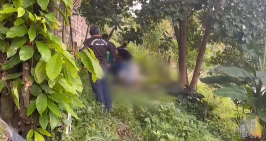 Moradores de comunidade ouvem tiros e encontram homem morto em Manaus. Foto: Reprodução/TV Norte Amazonas.