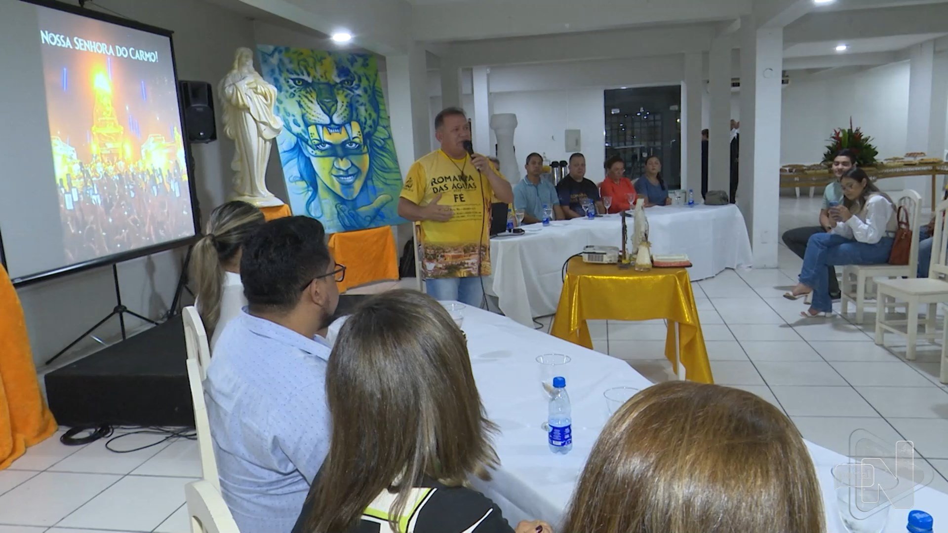 Projeto Romaria das Águas 2023 é lançado durante coletiva de imprensa. Foto: Reprodução/TV Norte Amazonas.