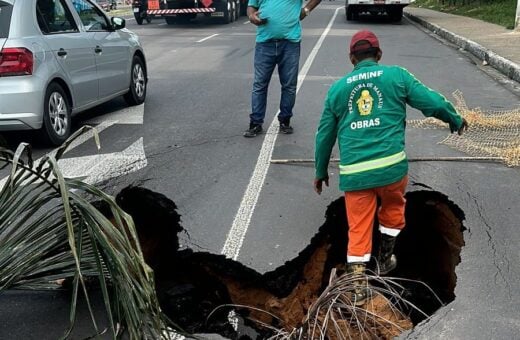 Trânsito na Torquato Tapajós apresentou congestionamento - Foto: Divulgação/IMMU