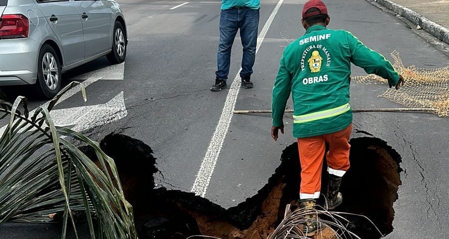 Trânsito na Torquato Tapajós apresentou congestionamento - Foto: Divulgação/IMMU