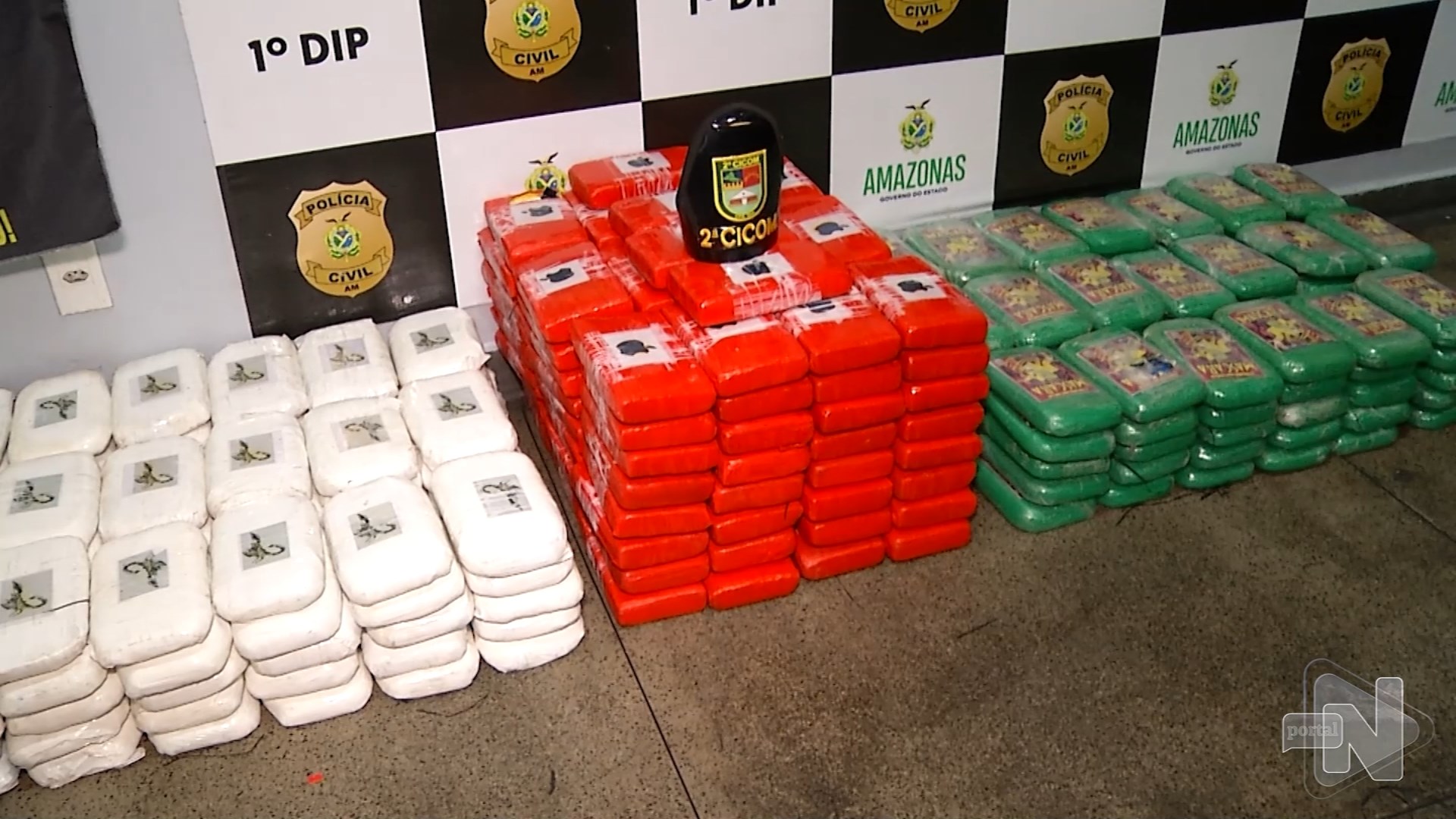 300 quilos de cocaína e oxi são apreendidos na Zona Sul de Manaus. Foto: Reprodução/ TV Norte Amazonas.