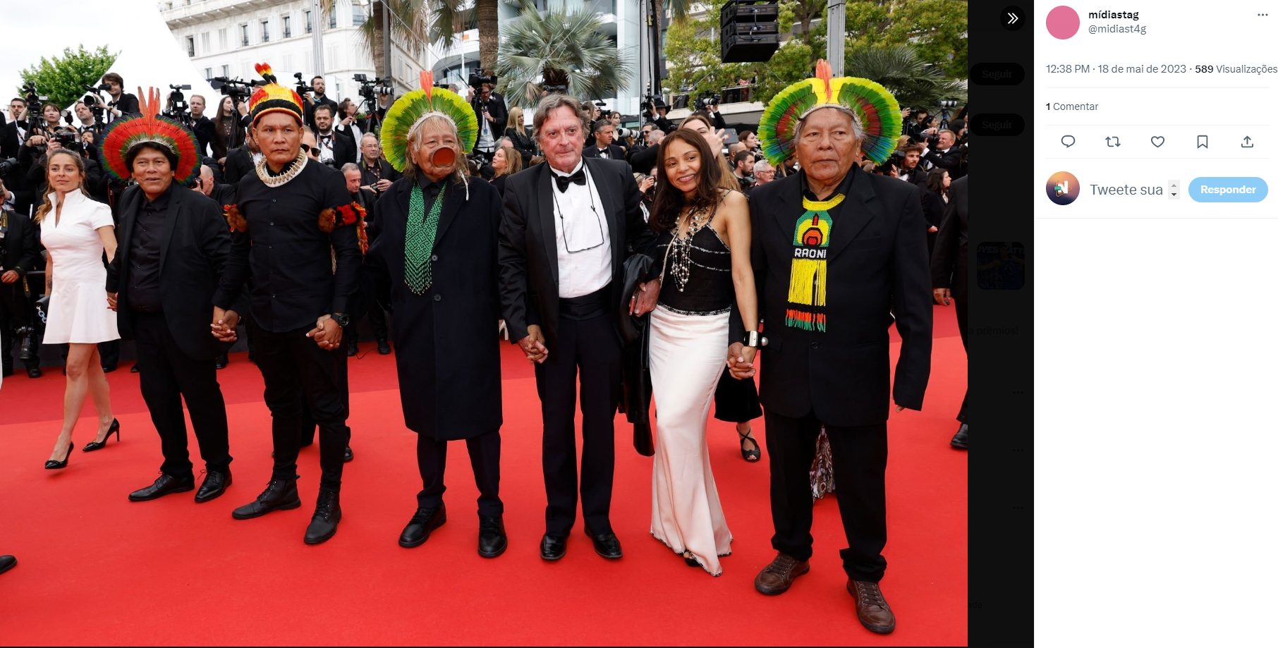 O festival de Cannes é um dos principais eventos do cinema mundial - Foto: Reprodução/Twitter@@midiastag