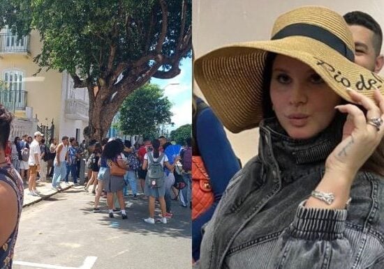 VÍDEO: Fãs de Lana Del Rey se reúnem em frente a hotel em Manaus para vê-la - Foto: Ana Esther da Silva Texeira,/ Reprodução/Twitter @LDRaddic