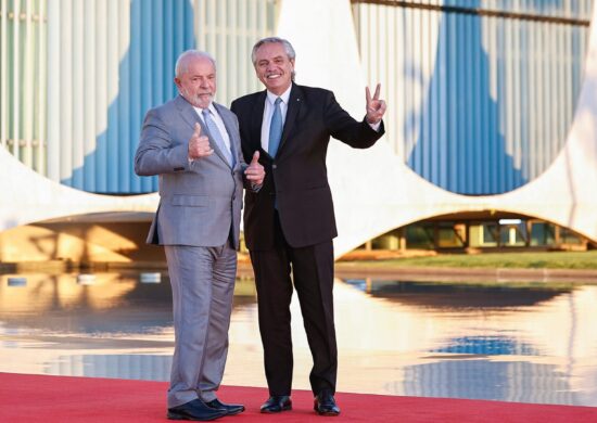 Lula e o presidente da Argentina, Alberto Fernández no Palácio da Alvorada, em Brasília - Foto: Ricardo Stuckert/PR