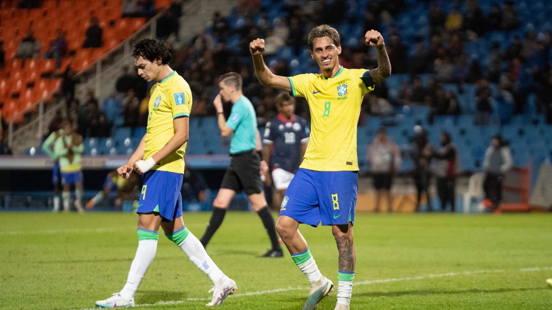 Na partida do Mundial Sub-20 desta quarta a seleção brasileira começou a construir sua vitória na etapa inicial- Foto: Lesley Ribeiro/CBF
