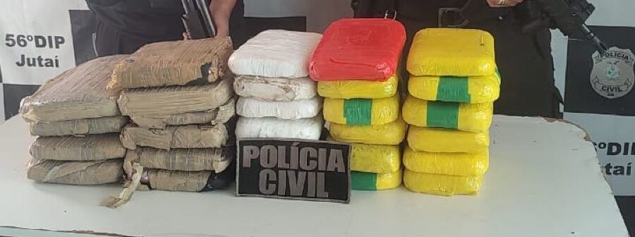 Em Jutaí, Policia apreende drogas dentro de mochila e mala no AM - Foto: Divulgação/ PC-AM