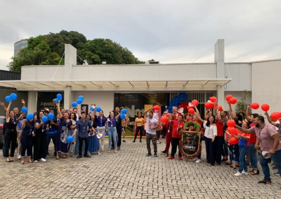 Colaboradores do GNC no aquecimento do Festival Norte Bumbás - Foto: Divulgação/GNC