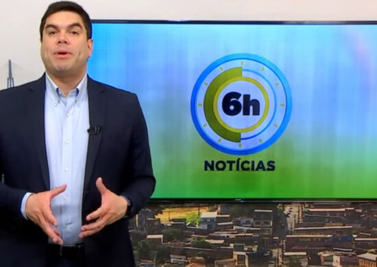 Jornal 6h Notícias foi apresentado por Clayton Pascarelli– Foto: Reprodução/TV Norte Amazonas.