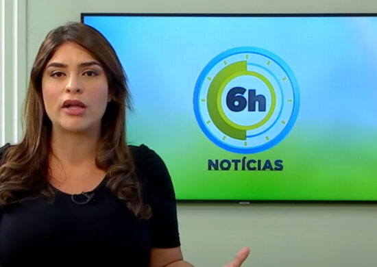 Jornal 6h Notícias foi apresentado por Samira Benoliel – Foto: Reprodução/TV Norte Amazonas.