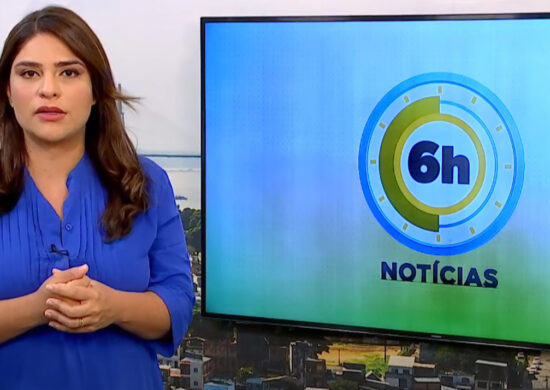 Jornal 6h Notícias foi apresentado por Samira Benoliel – Foto: Reprodução/TV Norte Amazonas.