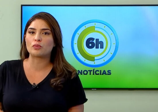 Jornal 6h Notícias foi apresentado por Samira Benoliel – Foto: Reprodução/TV Norte Amazonas.