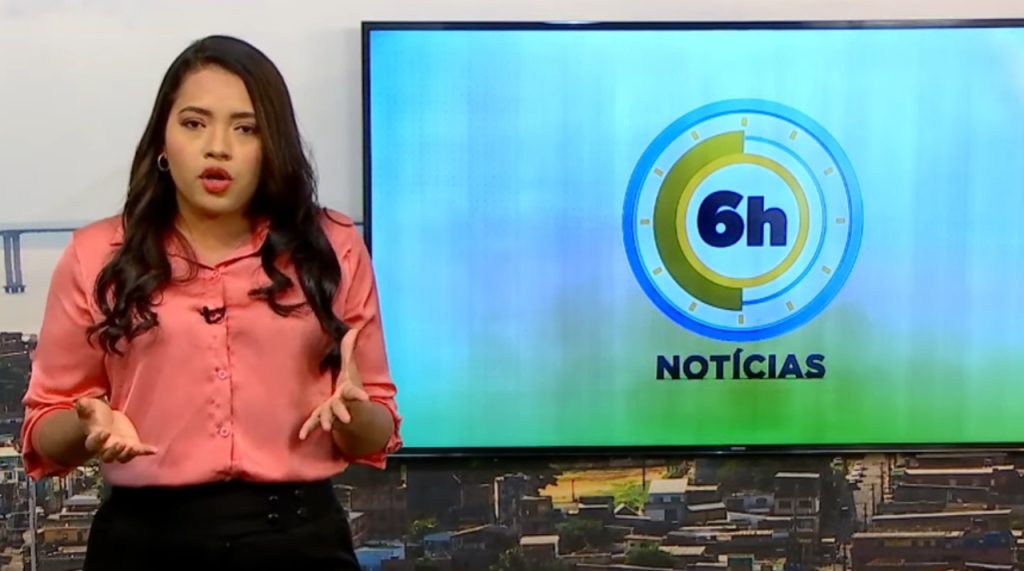 Jornal 6h Notícias foi apresentado por Luana Lima – Foto: Reprodução/TV Norte Amazonas.