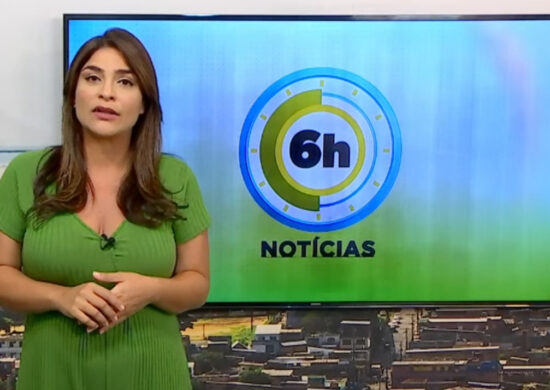 Jornal 6h Notícias foi apresentado por Samira Benoliel – Foto: Reprodução/TV Norte Amazonas.