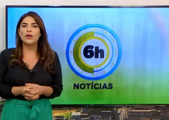 Jornal 6h Notícias foi apresentado por Samira Benoliel – Foto: Reprodução/TV Norte Amazonas.