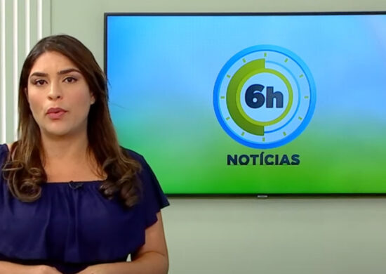 Jornal 6h Notícias foi apresentado por Samira Benoliel – Foto: Reprodução/TV Norte Amazonas.